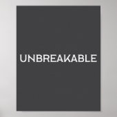 Unbreakable Insrational Motivational Saying  Poster (Voorkant)
