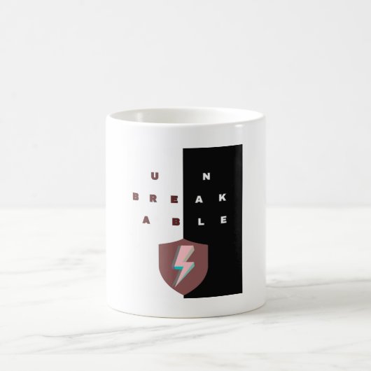 UNBREAKABLE Mug — Motivational Typography Koffiemok (Center)