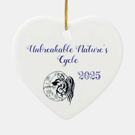 Unbreakable Nature's Cycle Keramisch Ornament (Achterkant)