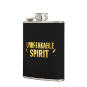 Unbreakable Spirit Black Stainless Steel Hip Flask Heupfles (Links)