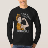 Unbreakable Warrior Multiple Sclerosis Awareness M T-shirt (Voorkant)