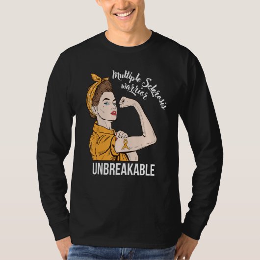 Unbreakable Warrior Multiple Sclerosis Awareness M T-shirt (Voorkant)