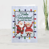 Unburdened MAGA Claus and Mrs. Claus Trump Card Feestdagen Kaart (Voorkant)