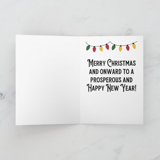 Unburdened MAGA Claus and Mrs. Claus Trump Card Feestdagen Kaart (Binnen)