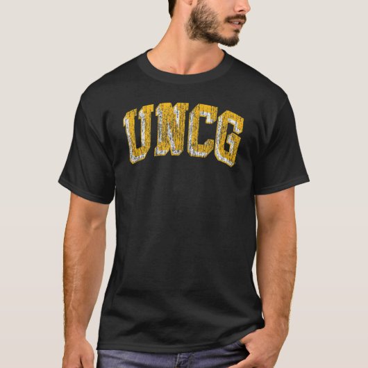 UNC Greensboro Spartans Retro Arch Marine T-shirt (Voorkant)
