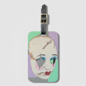 'Uncanny Valley' Schilderij op een Bagagelabel (Voorkant (verticaal))