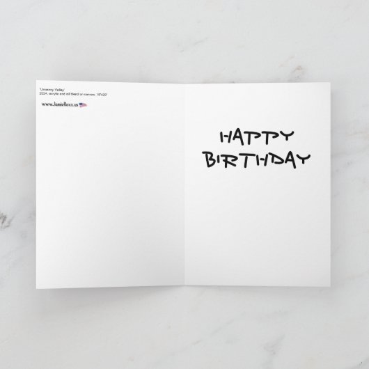 'Uncanny Valley' Schilderij op een Bedankkaart (Binnen)