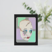 'Uncanny Valley' Schilderij op een Briefkaart (Staand voorkant)