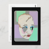 'Uncanny Valley' Schilderij op een Briefkaart (Voorkant / Achterkant)