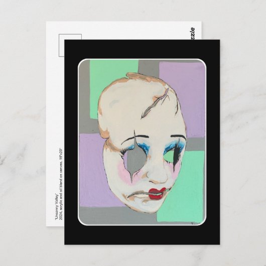 'Uncanny Valley' Schilderij op een Briefkaart (Voorkant / Achterkant)