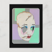 'Uncanny Valley' Schilderij op een Briefkaart (Voorkant)