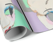 'Uncanny Valley' Schilderij op een Cadeaupapier (Rol Hoek)