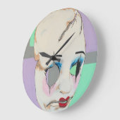 'Uncanny Valley' Schilderij op een Grote Klok (Hoek)