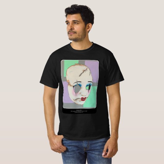 'Uncanny Valley' Schilderij op een T-shirt (Voorkant volledig)