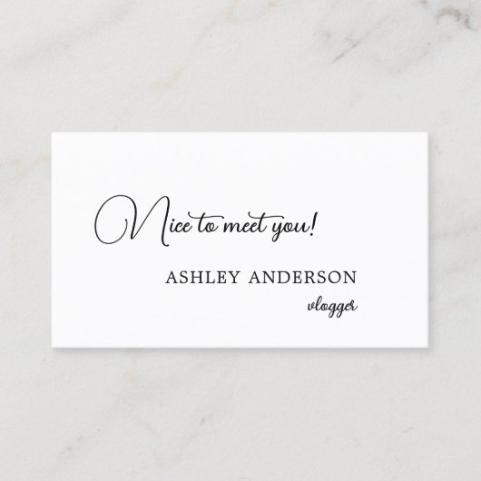 Uncensed Simple Vlogger Social Media QR Code Visitekaartje (Voorkant)