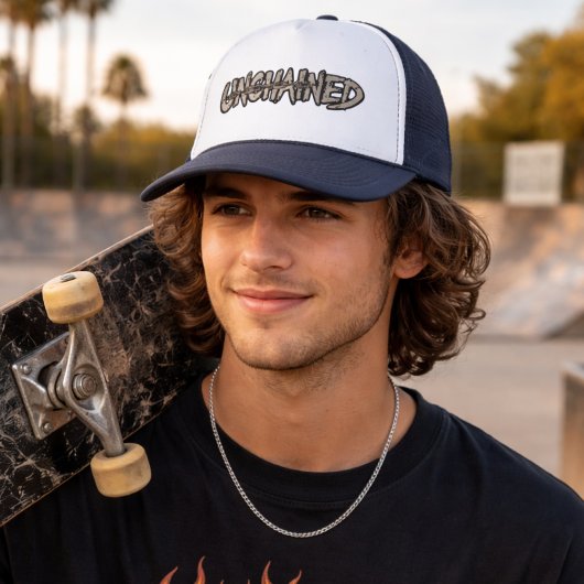 Unchained - Off The Chain - Graphic Art Statement Trucker Pet