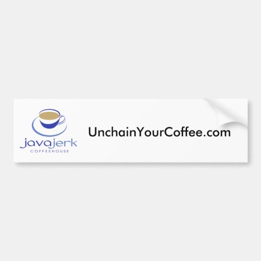 UnchainYourCoffee.com Bumpersticker (Voorkant)