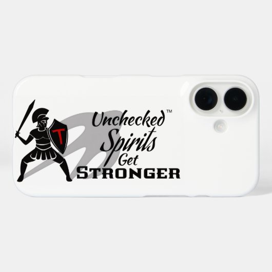 Unchecked Spirits Get Stronger - iPhone Case (Achterkant (horizontaal))