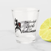 Unchecked Spirits Get Stronger - Shot glass Glas (Voorkant)