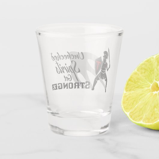 Unchecked Spirits Get Stronger - Shot glass Shot Glas (Achterkant)