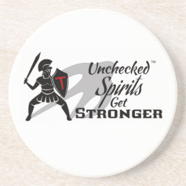 Unchecked Spirits Get Stronger - Shot glass Zandsteen Onderzetter
