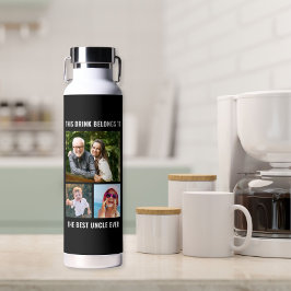 Uncle 3 Fotocollage Zwart Waterfles