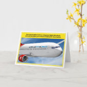 Uncle Al Israeli Airline Jewish Birthday Card Kaart (Gele Bloem)