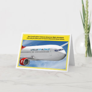 Uncle Al Israeli Airline Jewish Birthday Card Kaart