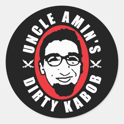 Uncle Amin's Dirty Kabob Sticker Zwart (Voorkant)