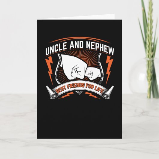 Uncle And Nephew Best Friends For Life | Gift Idea Kaart (Voorkant)