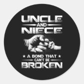 Uncle And Niece A Bond That Can't Be Broken  Ronde Sticker (Voorkant)