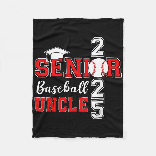 Uncle Baseball Senior 2025 CL van 2025 Afstuderen  Fleece Deken (Voorkant)