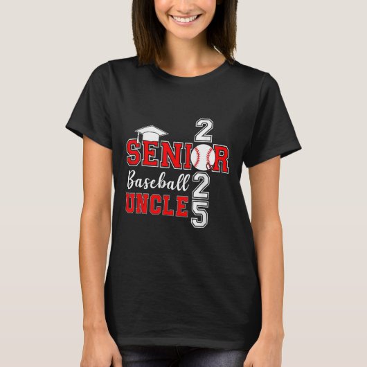 Uncle Baseball Senior 2025 CL van 2025 Afstuderen  T-shirt (Voorkant)