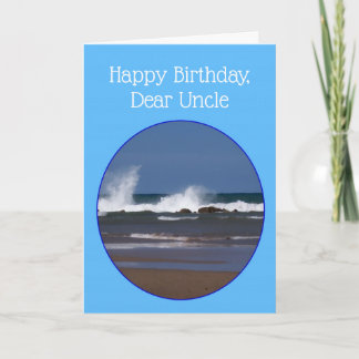 Uncle Birthday Card Ocean Design Kaart