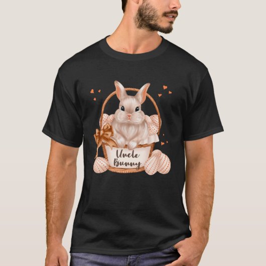 Uncle Bunny Cute Pastel Matching Family Easter Rab T-shirt (Voorkant)
