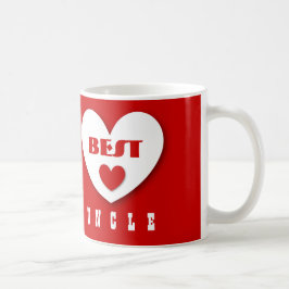 UNCLE-cadeautje met harten, aangepaste naam V14B R Koffiemok