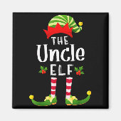 Uncle Christmas Elf Matching Pajama X-mas Party  Magneet (Voorkant)