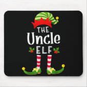 Uncle Christmas Elf Matching Pajama X-mas Party Muismat (Voorkant)
