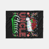 Uncle Claus Christmas Lights Matching Family Xmas Fleece Deken (Voorkant (Horizontaal))