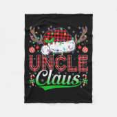Uncle Claus Christmas Lights Matching Family Xmas  Fleece Deken (Voorkant)