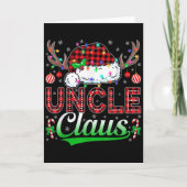 Uncle Claus Christmas Lights Matching Family Xmas  Kaart (Voorkant)