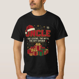 Uncle Claus – The Legend, The Myth, The Gift-Opene T-shirt