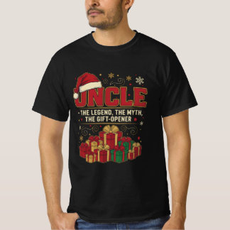 Uncle Claus – The Legend, The Myth, The Gift-Opene T-shirt