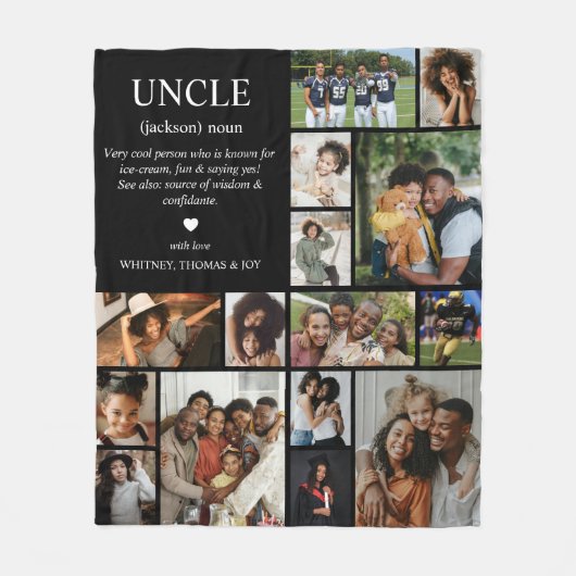Uncle Definition Photo Collage Fleece Deken (Voorkant)