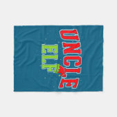 Uncle Elf Christmas Family Matching Group Xmas Unc Fleece Deken (Voorkant (Horizontaal))