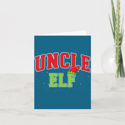 Uncle Elf Christmas Family Matching Group Xmas Unc Kaart (Voorkant)