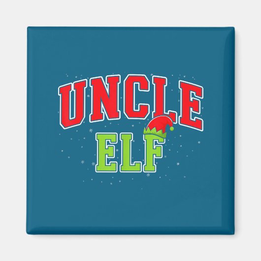 Uncle Elf Christmas Family Matching Group Xmas Unc Magneet (Voorkant)