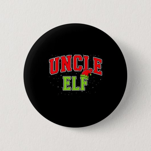 Uncle Elf Christmas Family Matching Group Xmas Unc Ronde Button 5,7 Cm (Voorkant)