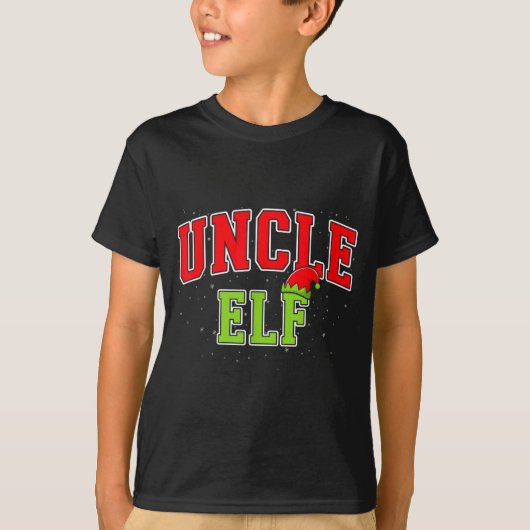 Uncle Elf Christmas Family Matching Group Xmas Unc T-shirt (Voorkant)