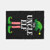 Uncle Elf Matching Family Christmas Party Pajama Fleece Deken (Voorkant (Horizontaal))